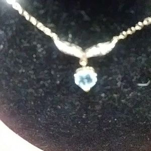 Designers Originals Jewelry - 18 k Gold Necklace over Sterling Silver. Dia Topaz Designers Originals Jewelry - 18 k Gold Necklace over Sterling Silver. Dia Topaz